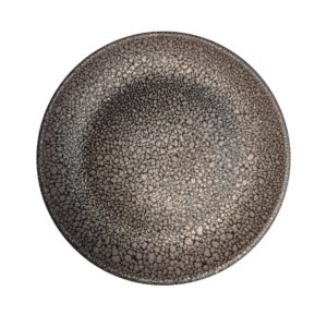 Тарелка МРАМОР коричневая D23см керамика