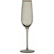 Бокал для шампанского ВЕРОНА дымчатый gold кант 250мл стекло